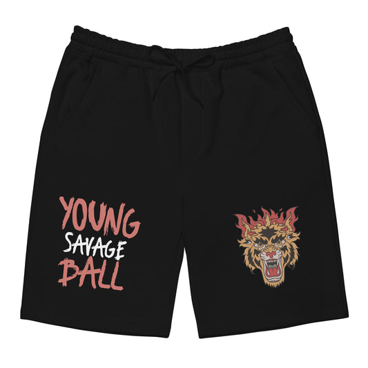 Game Time - Fire Lion Basketball fleece shorts